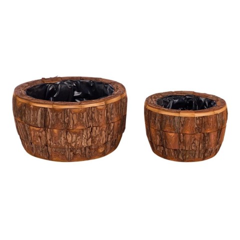 SET 2 CESTI LEGNO 30X16CM